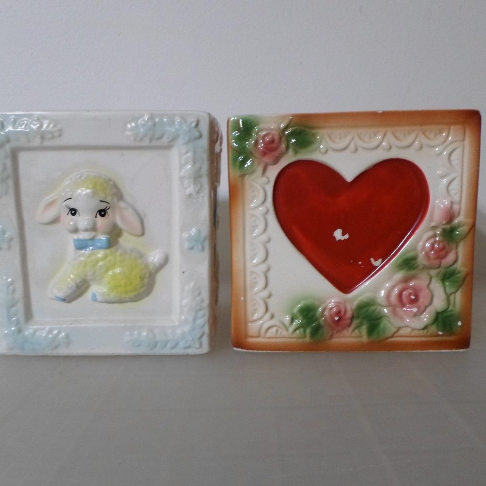 Ceramic Cube Baby Décor – Set of 2